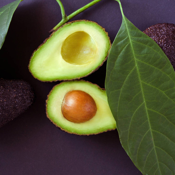 Ripe fresh black avocado - Photo, Image