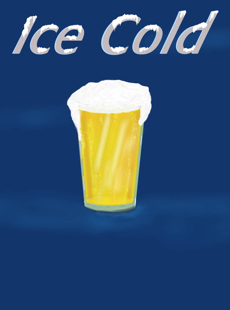 Ice Cold Beer Graphic or Sign - Zdjęcie, obraz