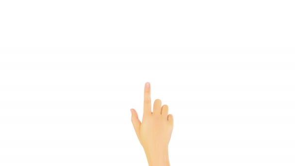 Pantalla táctil multi de la mano de la mujer con la pantalla verde
 - Metraje, vídeo
