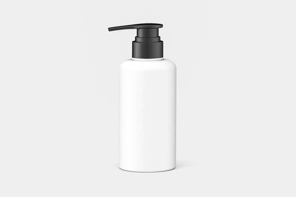 Cosmetic Bottle Can sprayer container. Dispenser for cream, soups, foams and other cosmetics. Template For Mock up Your Design .Realistic photo. 3D rendering - Photo, Image