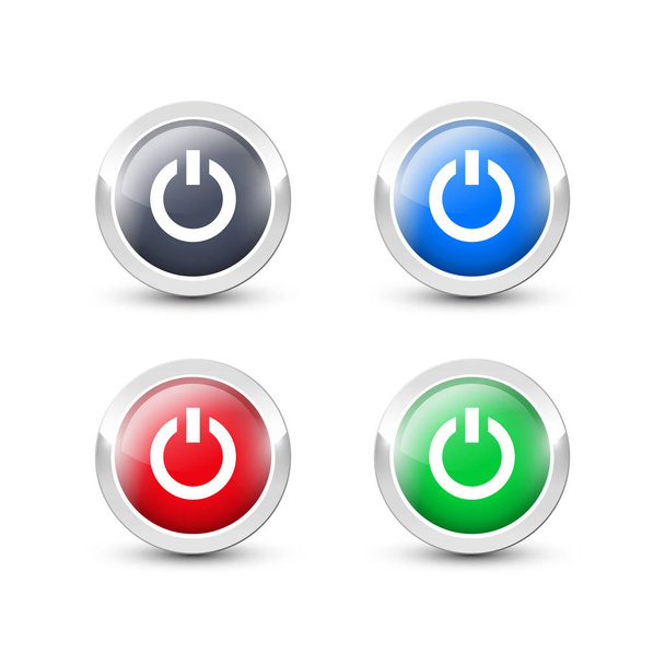 Power button icons - Vektor, Bild