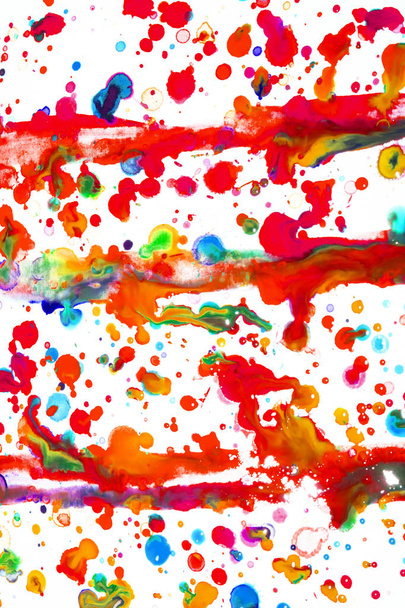 Akwarela kolorowe farby kapie Splatters i miejsca dla tła - Zdjęcie, obraz