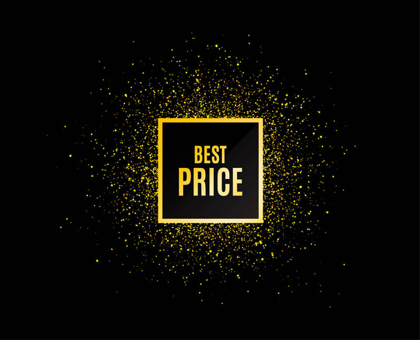 Gold glitter banner. Best Price. Special offer Sale sign. Advertising Discounts symbol. Christmas sales background. Abstract shopping banner tag. Template for design. Vector - Wektor, obraz