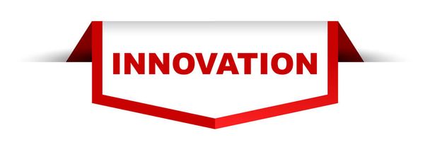 innovación banner rojo y blanco
 - Vector, imagen