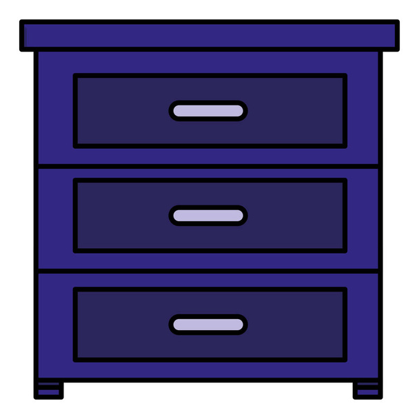 drawer wooden house icon - Vector, Image