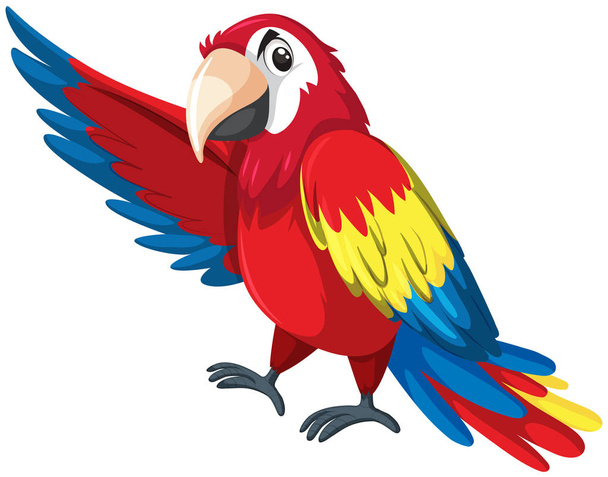 A colourful parrot character - Вектор,изображение