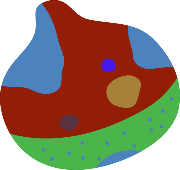 Ilustración psicodélica color castaño
 - Vector, imagen