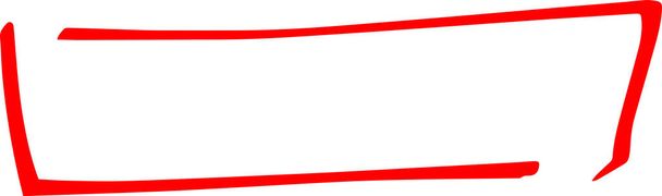 Rouge Cadre rectangulaire dessiné à la main
  - Vecteur, image