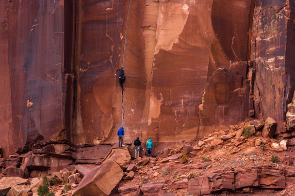 wspinaczka skałkowa w Utah - Zdjęcie, obraz