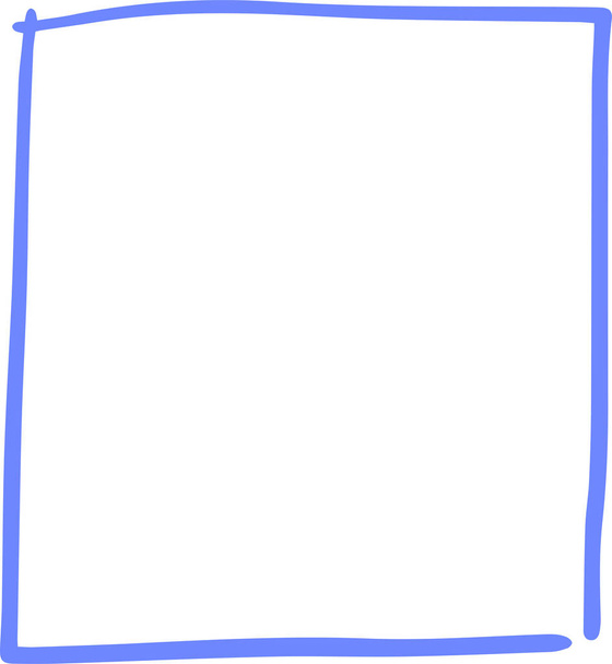 Colorful Hand-drawn rectangle - Vector, Image