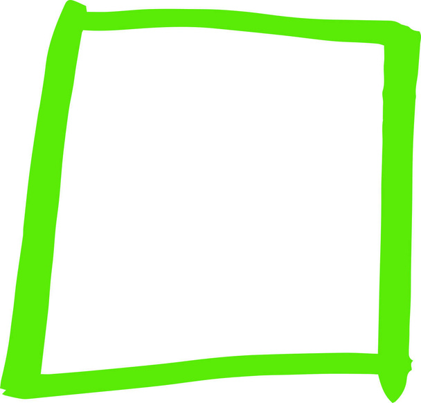 Kleurrijke handgetekende rechthoek - Vector, afbeelding
