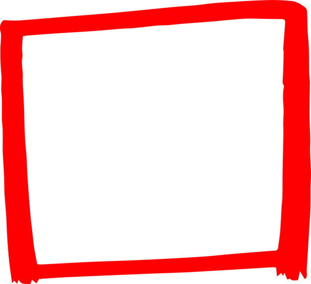 Červený obdélník kreslené  - Vektor, obrázek