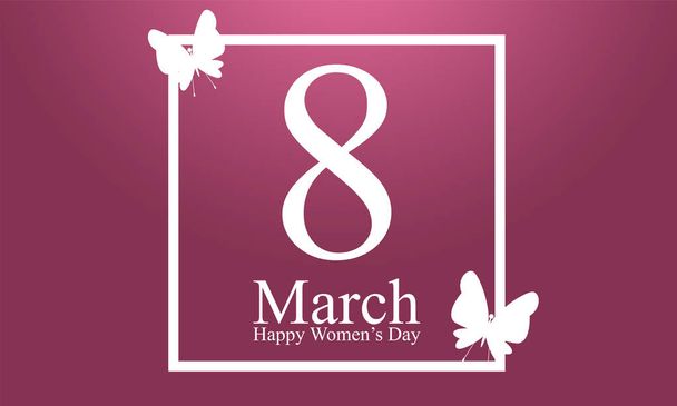 8 marca, szczęśliwy międzynarodowego dnia kobiet, Zaprojektuj szablon używany dla witryny sieci Web, Kartka świąteczna, ulotki, streszczenie transparent, ilustracji wektorowych - Wektor, obraz