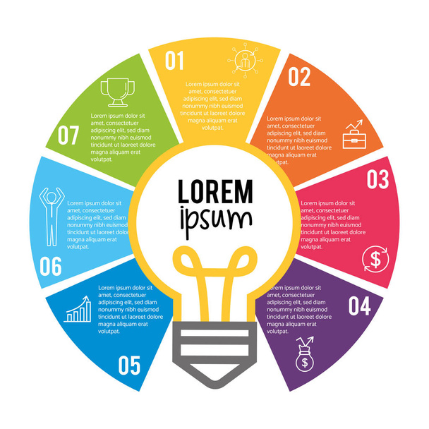 plan de estrategia de negocio infográfico con lorem ipsum
 - Vector, imagen