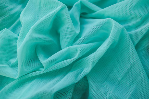 Tissu vagues bleues - matériau pour le fond et la texture
. - Photo, image