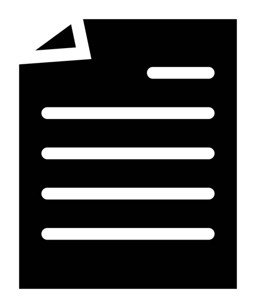 Icono de papel negro
  - Vector, imagen