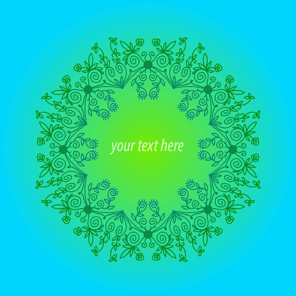 Colorful card with mandala. - Vector, Image