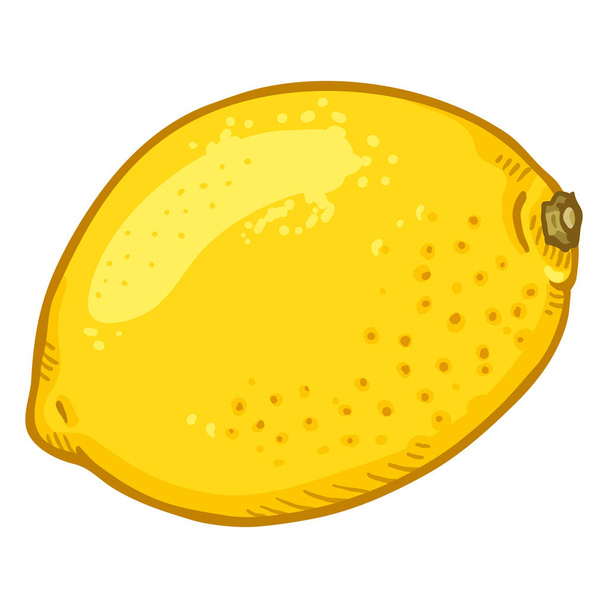 Vector Cartoon Yellow Lemon Fruit - Vector, Image