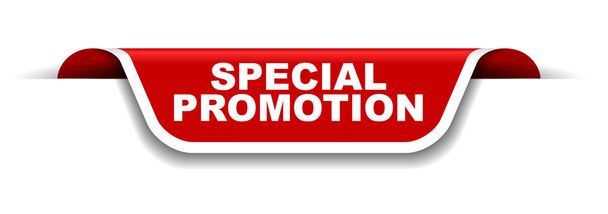 red and white banner special promotion - Vector, Image
