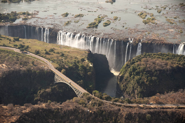 aereal widok Victoria falls - Zdjęcie, obraz