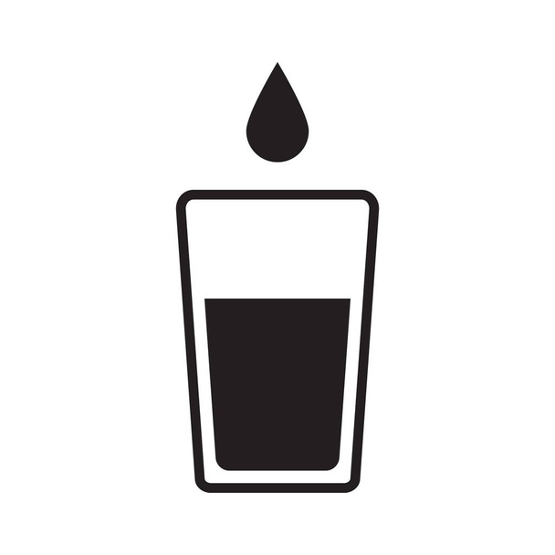 Vektor Glas Wasser Symbole, frischer Saft Getränk Symbol - Vektor, Bild