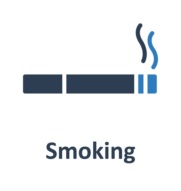 Курение Изолированный векторный значок, который может легко изменять или редактировать
 - Вектор,изображение