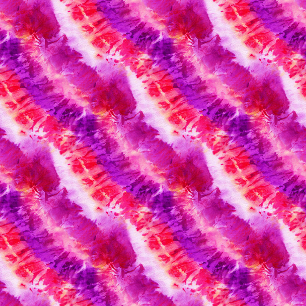 Seamless tie-dye pattern of purple color on white silk. Hand painting fabrics - nodular batik. Shibori dyeing.  - Photo, Image