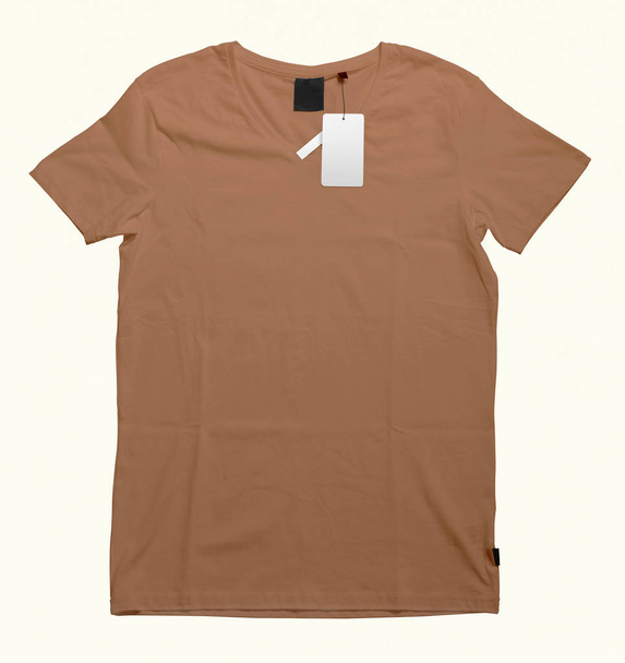 Beautiful V Neck T-shirt mock-up to showcase your t-shirt designs. With these free mock up templates you don't have to wait for your artwork to be done, by simply pasting your graphic into this mock up. - Photo, Image