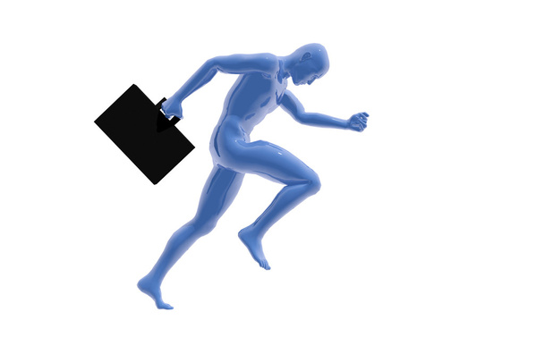 Людина, що біжить з портфелем
 - Фото, зображення