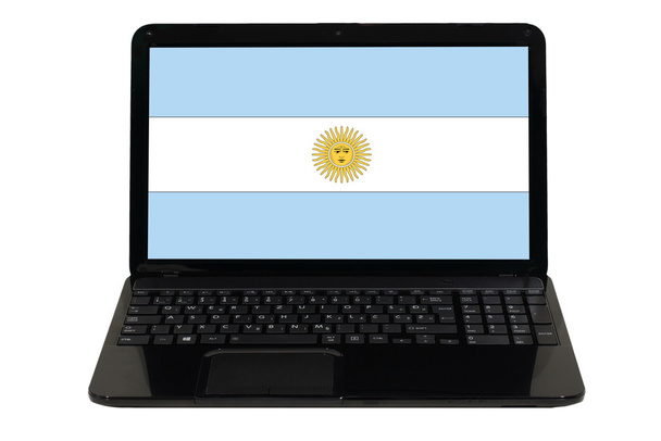 Arjantin bayrağı ile dizüstü bilgisayar - Fotoğraf, Görsel