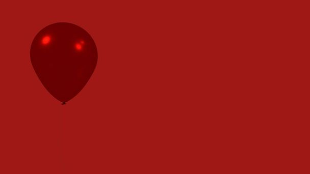 balão vermelho sobre um fundo vermelho. monocromático
 - Foto, Imagem