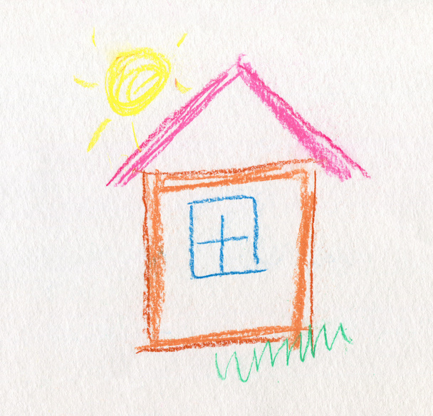 Child Like Drawing House - Photo, Image