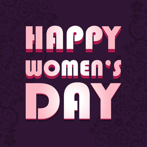 8 March logo vector design with international women's day backgr - Vector, Imagen