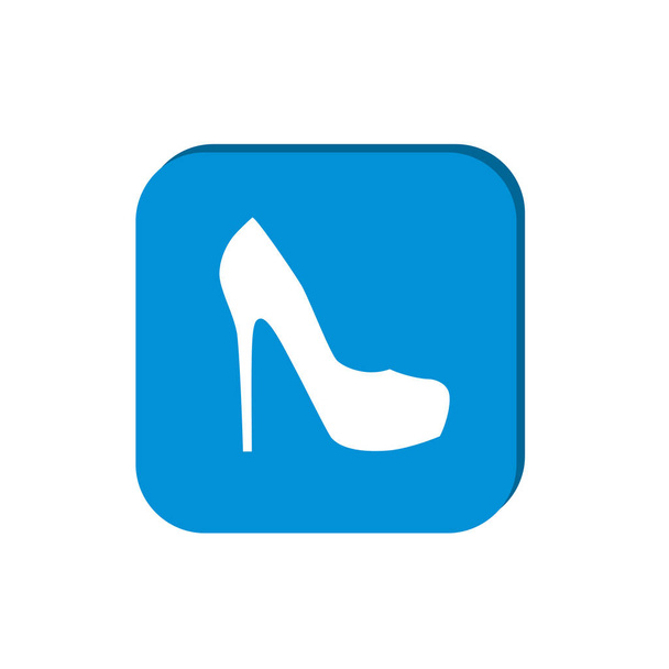 high-heeled shoe flat icon, vector, illustration - Vecteur, image
