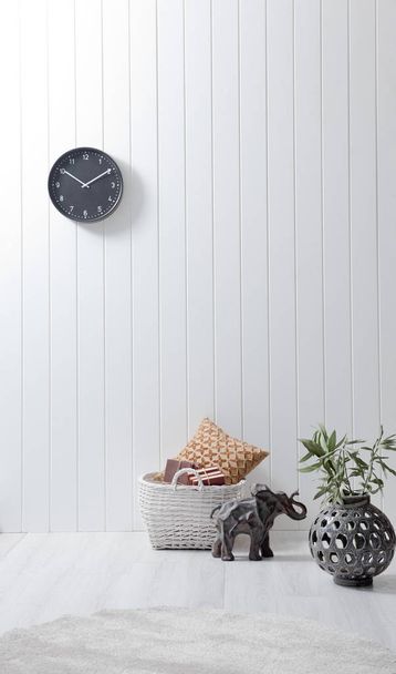  clock decor on wall in room - Photo, Image