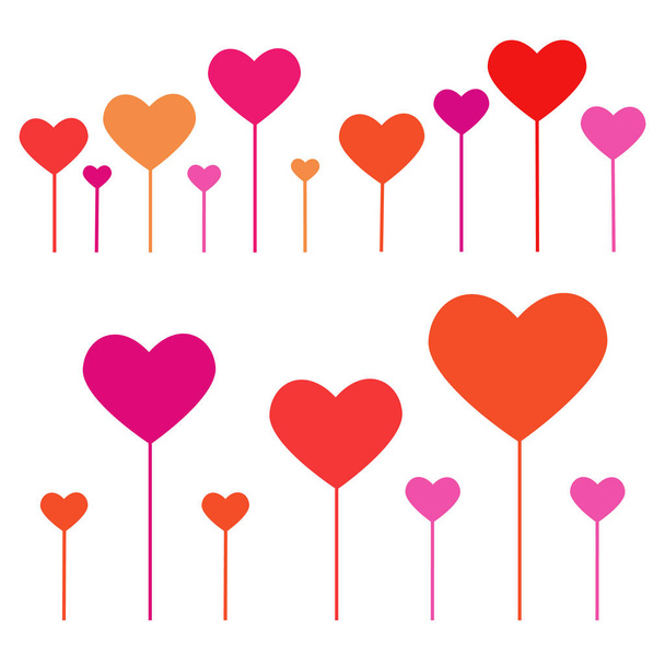hearts for the holiday. hearts set for design - Vector, Imagen