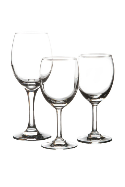 Порожні три келихи для вина
 - Фото, зображення