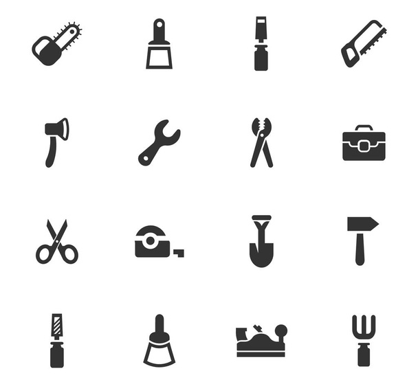 Munka eszközök ikonok beállítása - Vektor, kép