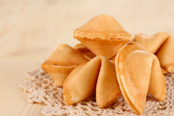 Fortune cookies on wooden table - Photo, image