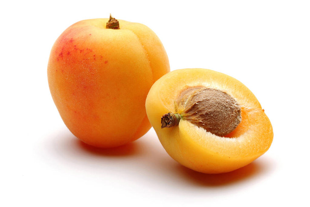 Fresh apricot fruits isolated on white - Foto, imagen
