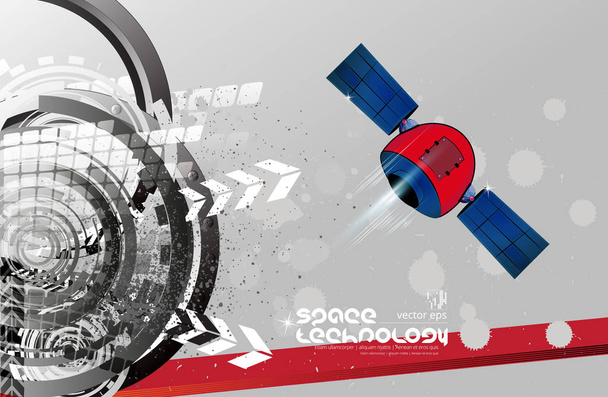 Запуск ракеты, векторная иллюстрация концепции
 - Вектор,изображение