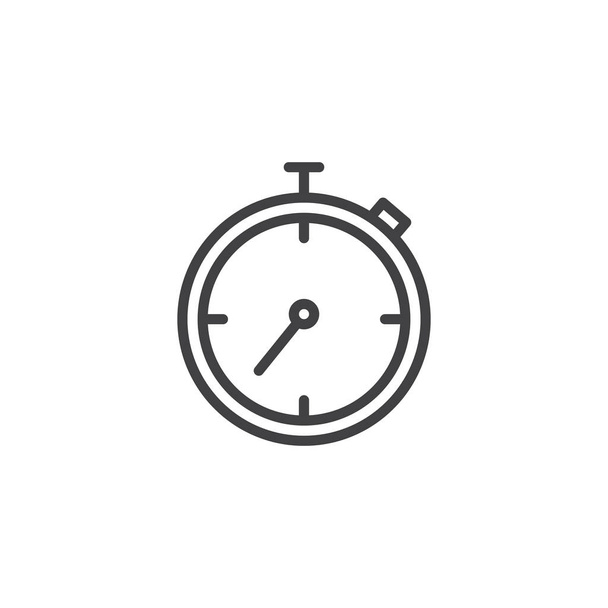 Stopwatch outline icon - Vektör, Görsel