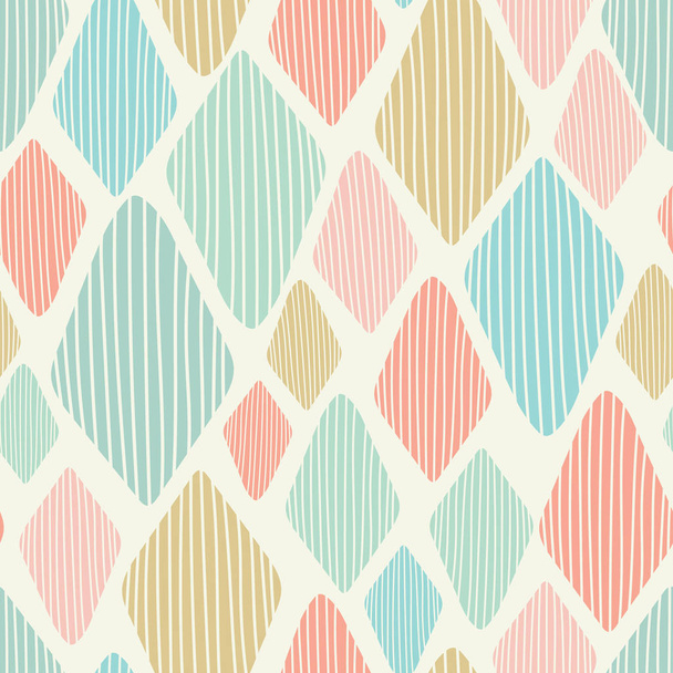 Seamless vector geometric diamond repeat pattern vector background. Ideal for young children and babies. - Vector, Image