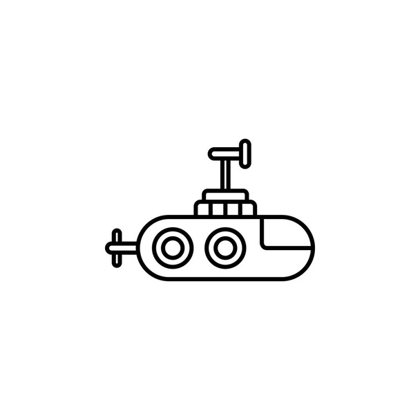 Icono del contorno del submarino robótico. Los signos y símbolos se pueden utilizar para la web, logotipo, aplicación móvil, interfaz de usuario, UX
 - Vector, Imagen