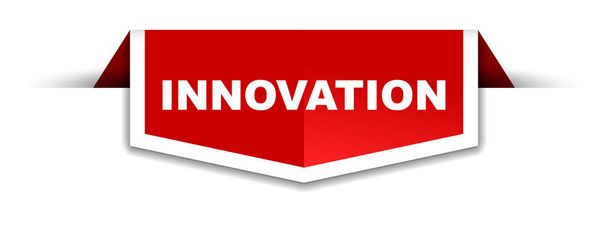 innovación banner rojo y blanco
 - Vector, imagen