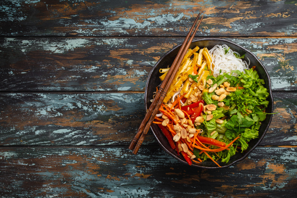 Asian style noodles salad  - Fotó, kép