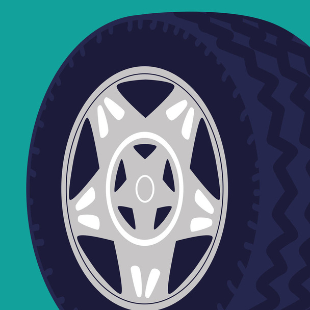 tire car wheel icon - Vector, Image