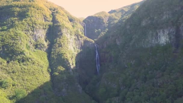 Risco waterfall on Madeira Island. - Footage, Video