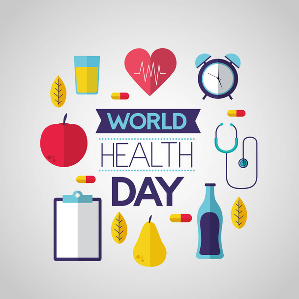 world health day - Vector, Image