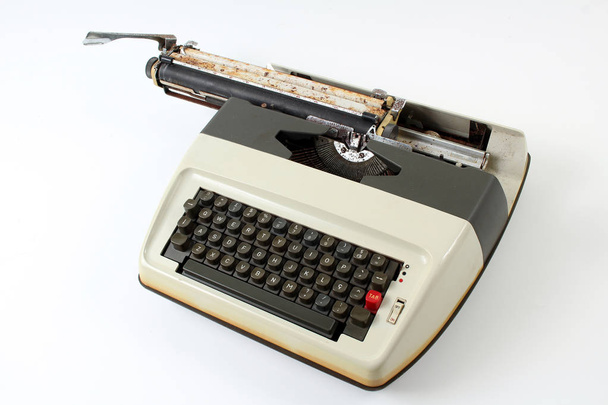 Viejo blanco máquina de escribir retro
 - Foto, Imagen